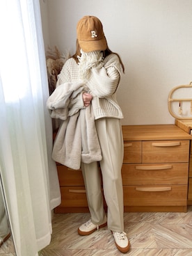 「Chiaro（キアロ）のアイテム」を使った、c h i k i 𓅰さん（レディース・150cm）の冬コーディネート