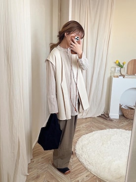 「select MOCA by son（セレクトモカバイソン）のアイテム（バッグ）」を使った、c h i k i 𓅰さん（レディース・150cm）の春コーディネート