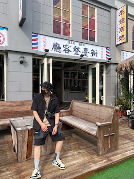 「Mania（マニア）のアイテム」を使った、Allenさん（メンズ・175cm）の春コーディネート