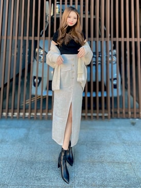 「dazzlin（ダズリン）のアイテム」を使った、サリイさん（レディース・161cm）の冬コーディネート