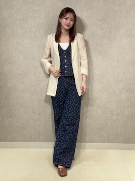 「アイテム（セットアップ）」を使った、miyuuさん（レディース・164cm）の春コーディネート