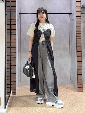 「PBLIM（ページボーイリム）のアイテム」を使った、myuさん（レディース・160cm）の春コーディネート