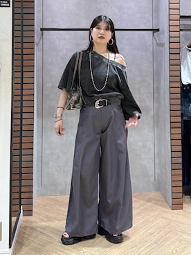 「PAGEBOY（ページボーイ）のアソート2WAYバッグ（トートバッグ）」を使った、myuさん（レディース・160cm）の夏コーディネート