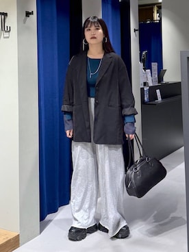 「アイテム（テーラードジャケット）」を使った、myuさん（レディース・160cm・20代）の秋コーディネート