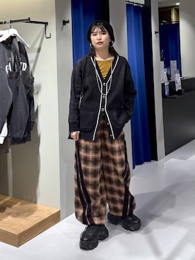 「アイテム（ハンチング/ベレー帽）」を使った、myuさん（レディース・160cm・20代）の秋コーディネート