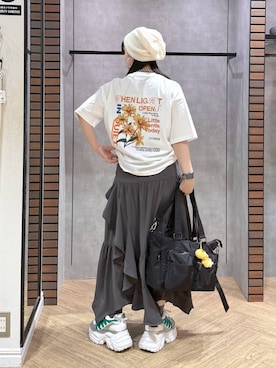 「PAGEBOY（ページボーイ）のアイテム（帽子）」を使った、myuさん（レディース・160cm）の春コーディネート