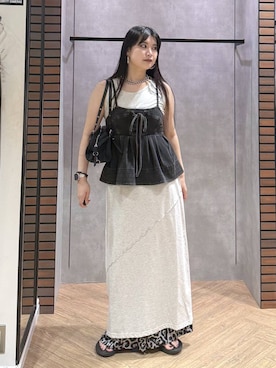 「PAGEBOY（ページボーイ）のアソート2WAYバッグ（トートバッグ）」を使った、myuさん（レディース・160cm）の夏コーディネート