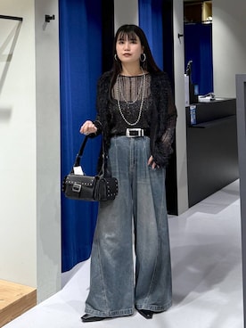 「アイテム（ベスト）」を使った、myuさん（レディース・160cm・20代）の夏コーディネート
