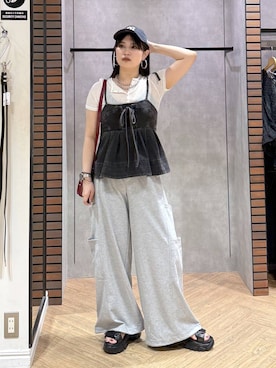 「PAGEBOY（ページボーイ）の【NEW ERA】9TWENTY（キャップ）」を使った、myuさん（レディース・160cm）の夏コーディネート