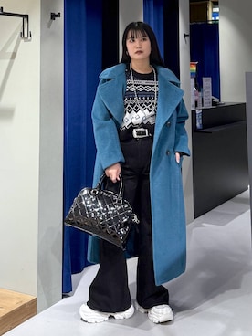 「アイテム（チェスターコート）」を使った、myuさん（レディース・160cm・20代）の冬コーディネート