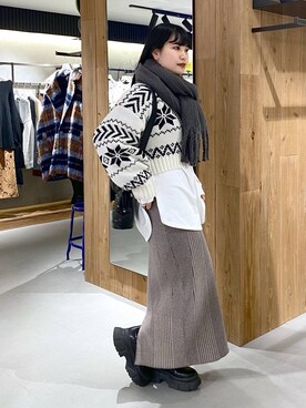 myuさん（レディース・158cm）の冬コーディネート