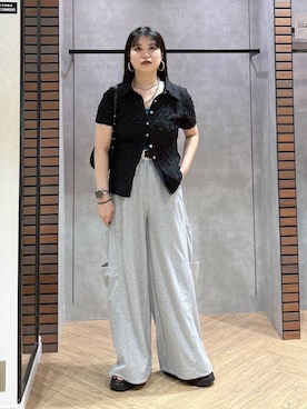 「PAGEBOY（ページボーイ）のアソート2WAYバッグ（トートバッグ）」を使った、myuさん（レディース・160cm）の夏コーディネート