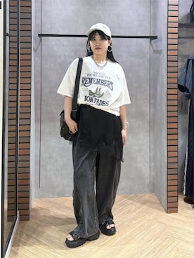 「PAGEBOY（ページボーイ）のアイテム（キャップ）」を使った、myuさん（レディース・160cm）の夏コーディネート