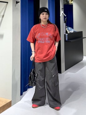 「アイテム（ニットキャップ/ビーニー）」を使った、myuさん（レディース・160cm・20代）の夏コーディネート