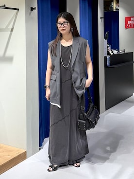 「夏コーデ」｜「アイテム（その他アウター）」を使った、myuさん（レディース・160cm）の夏コーディネート
