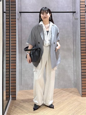 「PAGEBOY（ページボーイ）のアイテム（ジャケット/アウター）」を使った、myuさん（レディース・160cm）の春コーディネート