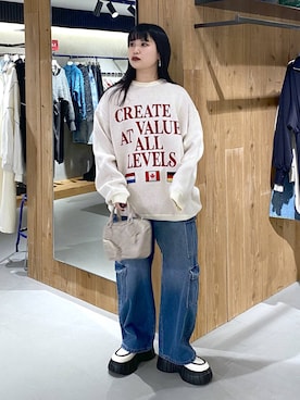 myuさん（レディース・158cm）の冬コーディネート