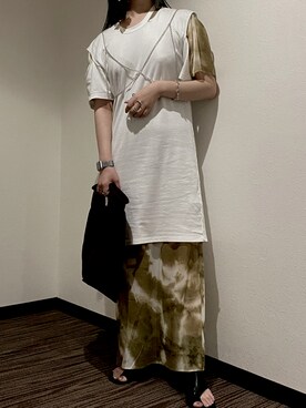 「Ameri（アメリ）のアイテム（アクセサリー）」を使った、myuさん（レディース・159cm）の夏コーディネート