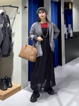 「アイテム（ハンチング/ベレー帽）」を使った、myuさん（レディース・160cm・20代）の秋コーディネート