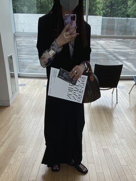 「Ameri（アメリ）のアイテム（スカート）」を使った、myuさん（レディース・159cm）の夏コーディネート