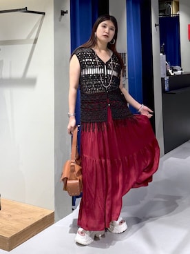 「アイテム（ベスト）」を使った、myuさん（レディース・160cm・20代）の夏コーディネート