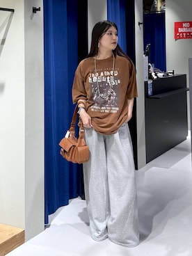「アイテム（スウェットパンツ）」を使った、myuさん（レディース・160cm）の夏コーディネート