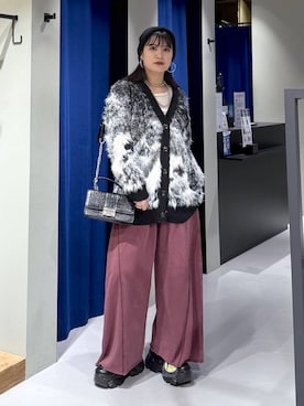 「PAGEBOY（ページボーイ）のサイドタックルーズウラケパンツ/イージーパンツ【4color・2size】（スウェットパンツ）」を使った、myuさん（レディース・160cm・20代）の秋コーディネート