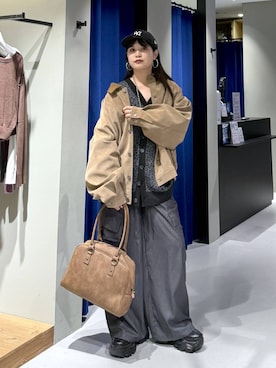「アイテム（ブルゾン）」を使った、myuさん（レディース・160cm）の秋コーディネート