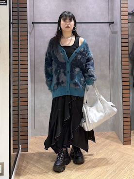 「PAGEBOY（ページボーイ）のプラットチャンキースニーカー【3サイズ展開・軽量】（スニーカー、ブラック系）」を使った、myuさん（レディース・158cm）の夏コーディネート