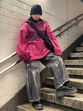 「アイテム（その他トップス）」を使った、myuさん（レディース・158cm・20代）の冬コーディネート