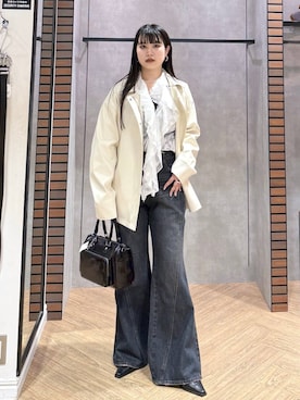 「PAGEBOY（ページボーイ）のアイテム（ジャケット/アウター）」を使った、myuさん（レディース・160cm）の春コーディネート