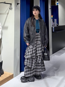 「PAGEBOY（ページボーイ）のアイテム（ジャケット/アウター）」を使った、myuさん（レディース・160cm）の冬コーディネート