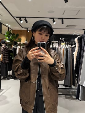 「アイテム（ハンチング/ベレー帽）」を使った、myuさん（レディース・160cm・20代）の秋コーディネート