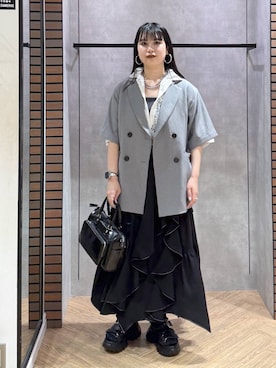 「PAGEBOY（ページボーイ）のアイテム（ジャケット/アウター）」を使った、myuさん（レディース・160cm）の春コーディネート