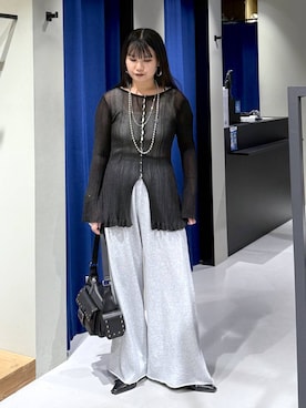 「PAGEBOY（ページボーイ）のサイドタックルーズウラケパンツ/イージーパンツ【4color・2size】（スウェットパンツ）」を使った、myuさん（レディース・160cm・20代）の秋コーディネート