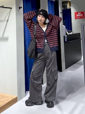 「アイテム（ニットキャップ/ビーニー）」を使った、myuさん（レディース・160cm・20代）の夏コーディネート