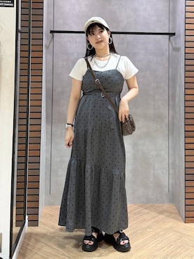 「PAGEBOY（ページボーイ）の【NEW ERA】9TWENTY（キャップ、ブルー系）」を使った、myuさん（レディース・158cm）の夏コーディネート