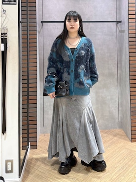 「PAGEBOY（ページボーイ）のレースアップソックスブーツ 【3サイズ展開・軽量】（ブーツ、ブラック系）」を使った、myuさん（レディース・158cm）の夏コーディネート