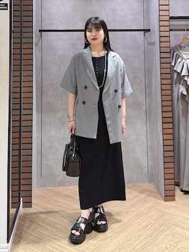 「PAGEBOY（ページボーイ）のアイテム（ジャケット/アウター）」を使った、myuさん（レディース・160cm）の春コーディネート