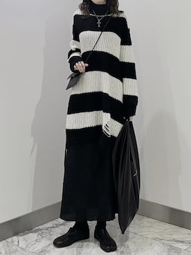 「IZZUE（イズゥー）のアイテム」を使った、Pangwingjoyceさん（レディース・167cm）の冬コーディネート