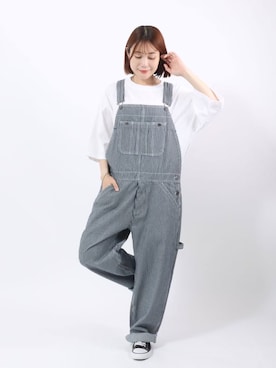 「アイテム（オールインワン・サロペット）」を使った、Salong hameu【Official】さん（レディース・157cm）の秋コーディネート