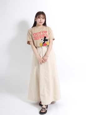 「ディズニー」｜「アイテム（その他）」を使った、Salong hameu【Official】さん（レディース・156cm）の春コーディネート