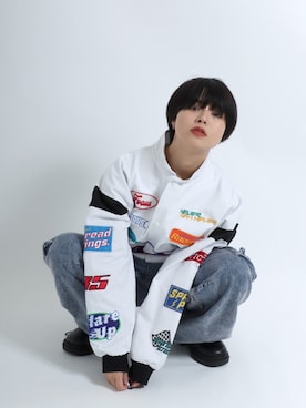 「ワッペン」｜「アイテム（その他）」を使った、Salong hameu【Official】さん（レディース・165cm）の冬コーディネート