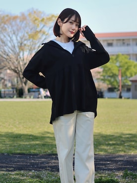 「SOMETHING（サムシング）のアイテム」を使った、Salong hameu【Official】さん（レディース・157cm）の春コーディネート