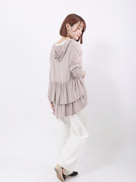 「アイテム（パーカー）」を使った、Salong hameu【Official】さん（レディース・157cm）の秋コーディネート