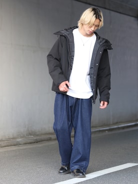 「Lee（リー）のアイテム（スウェット）」を使った、Salong hameu【Official】さん（メンズ・174cm）の秋コーディネート