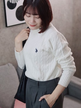 「アイテム（その他）」を使った、Salong hameu【Official】さん（レディース・157cm）の冬コーディネート