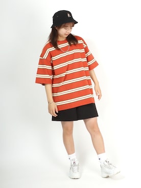 「FILA（フィラ）のFILA Disrupter 2 (WHT)（スニーカー）」を使った、Salong hameu【Official】さん（レディース・163cm）の夏コーディネート