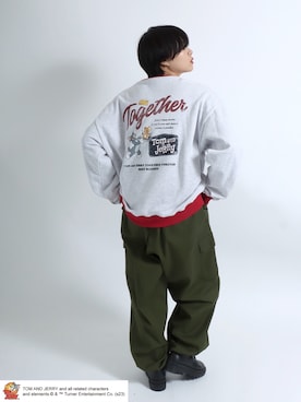 「ワークパンツ」｜「アイテム（その他）」を使った、Salong hameu【Official】さん（レディース・165cm）の春コーディネート