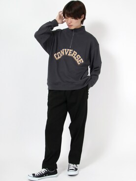 「CONVERSE（コンバース）のアイテム（スウェット）」を使った、Salong hameu【Official】さん（メンズ・175cm）の秋コーディネート